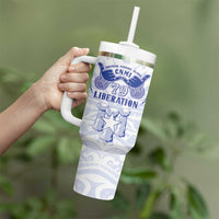 Northern Mariana Islands Liberation Day Tumbler With Handle 79th Anniversary