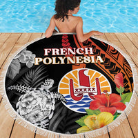 French Polynesia Bastille Day Beach Blanket Tropical Turtle Hibiscus Polynesian Pattern LT05 - Polynesian Pride