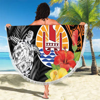 French Polynesia Bastille Day Beach Blanket Tropical Turtle Hibiscus Polynesian Pattern LT05 - Polynesian Pride