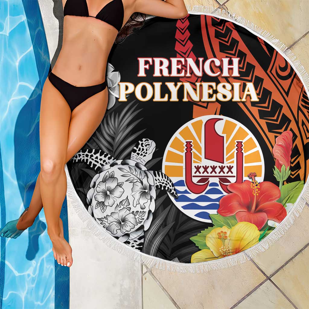 French Polynesia Bastille Day Beach Blanket Tropical Turtle Hibiscus Polynesian Pattern LT05 - Polynesian Pride