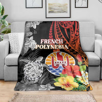 French Polynesia Bastille Day Blanket Tropical Turtle Hibiscus Polynesian Pattern LT05 - Polynesian Pride