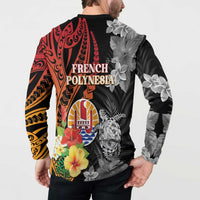 French Polynesia Bastille Day Button Sweatshirt Tropical Turtle Hibiscus Polynesian Pattern LT05 - Polynesian Pride