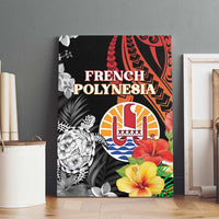 French Polynesia Bastille Day Canvas Wall Art Tropical Turtle Hibiscus Polynesian Pattern LT05 - Polynesian Pride