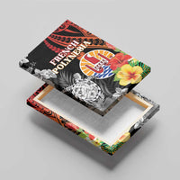 French Polynesia Bastille Day Canvas Wall Art Tropical Turtle Hibiscus Polynesian Pattern LT05 - Polynesian Pride