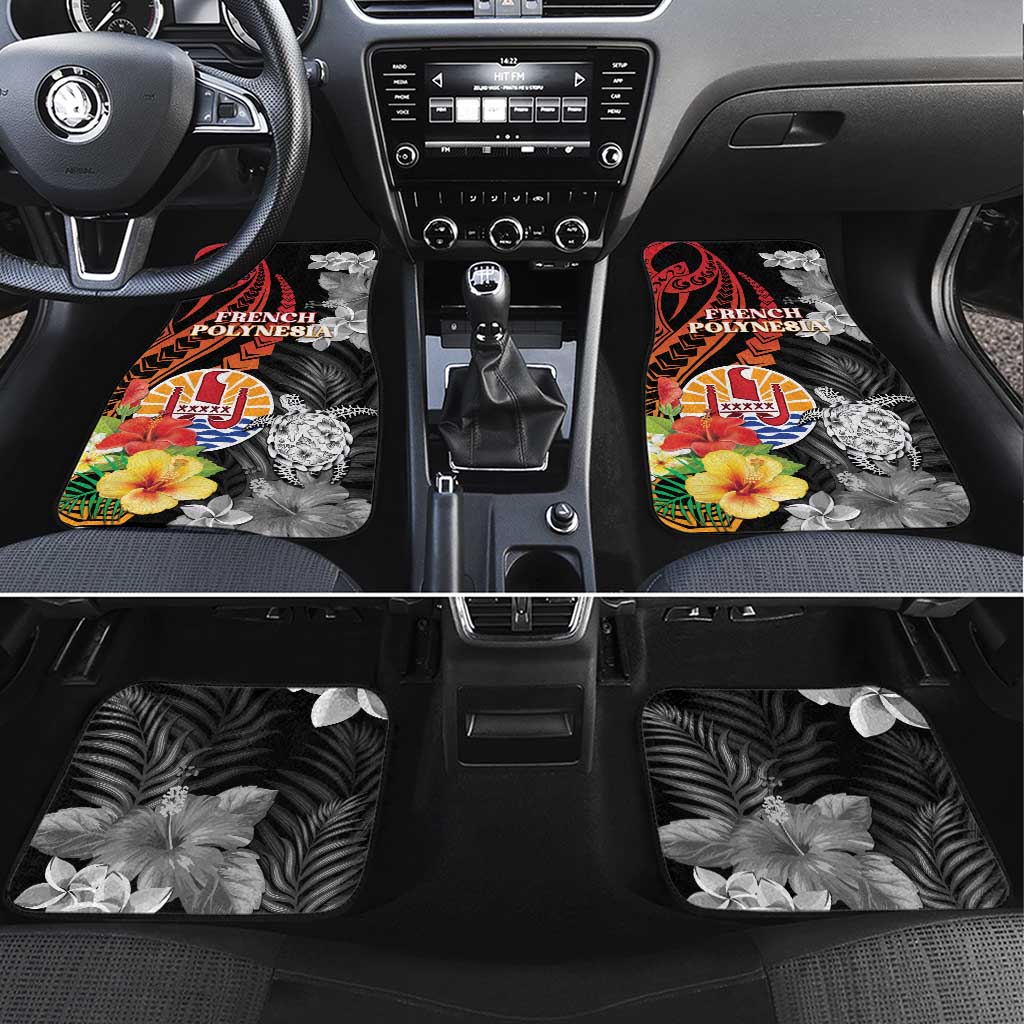 French Polynesia Bastille Day Car Mats Tropical Turtle Hibiscus Polynesian Pattern