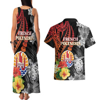 French Polynesia Bastille Day Couples Matching Tank Maxi Dress and Hawaiian Shirt Tropical Turtle Hibiscus Polynesian Pattern LT05 - Polynesian Pride