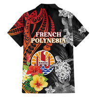 French Polynesia Bastille Day Family Matching Off Shoulder Maxi Dress and Hawaiian Shirt Tropical Turtle Hibiscus Polynesian Pattern LT05 - Polynesian Pride