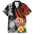 French Polynesia Bastille Day Family Matching Off Shoulder Short Dress and Hawaiian Shirt Tropical Turtle Hibiscus Polynesian Pattern