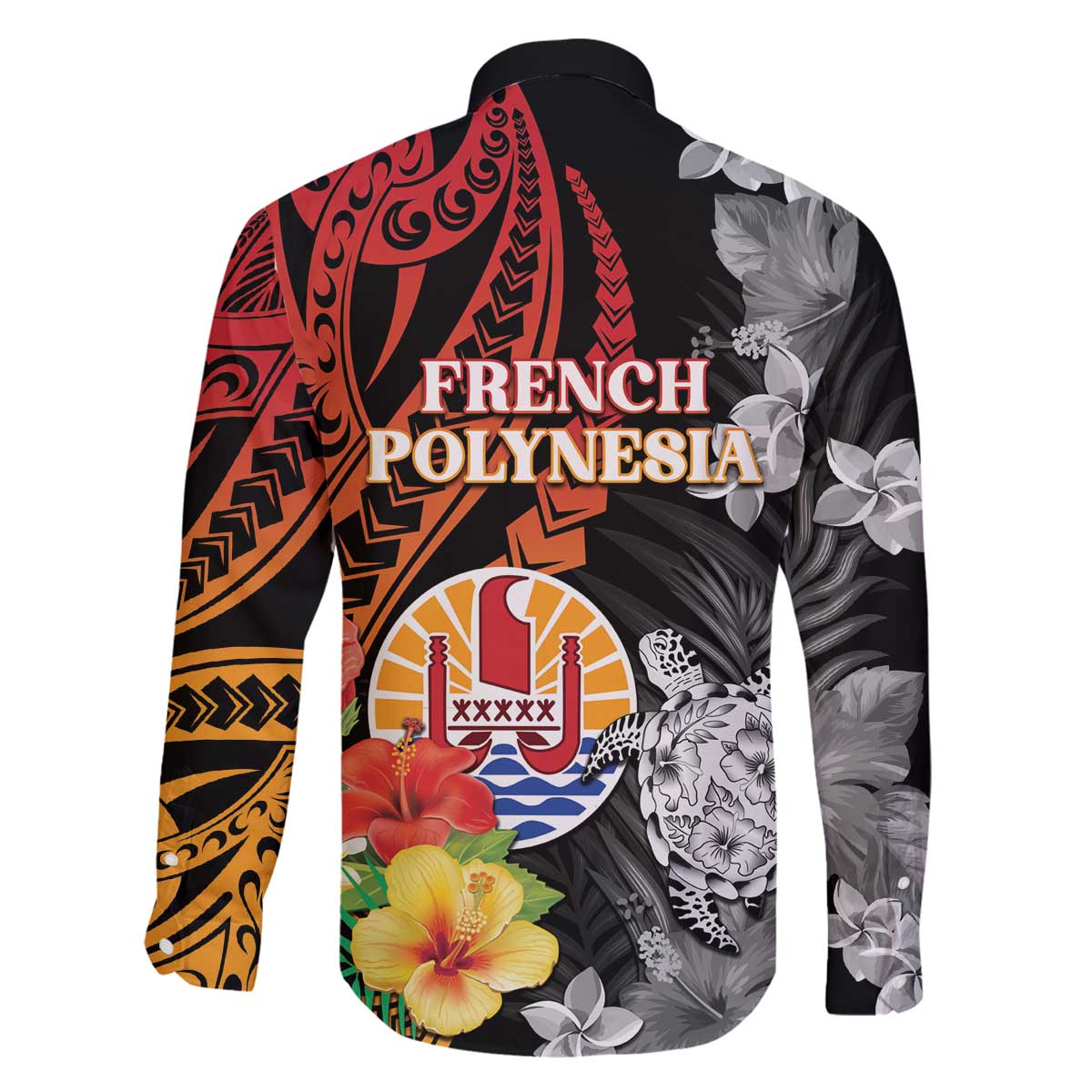 French Polynesia Bastille Day Family Matching Off Shoulder Short Dress and Hawaiian Shirt Tropical Turtle Hibiscus Polynesian Pattern LT05 - Polynesian Pride