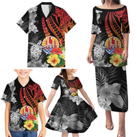 French Polynesia Bastille Day Family Matching Puletasi and Hawaiian Shirt Tropical Turtle Hibiscus Polynesian Pattern LT05 - Polynesian Pride