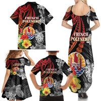 French Polynesia Bastille Day Family Matching Summer Maxi Dress and Hawaiian Shirt Tropical Turtle Hibiscus Polynesian Pattern LT05 - Polynesian Pride