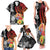 French Polynesia Bastille Day Family Matching Tank Maxi Dress and Hawaiian Shirt Tropical Turtle Hibiscus Polynesian Pattern