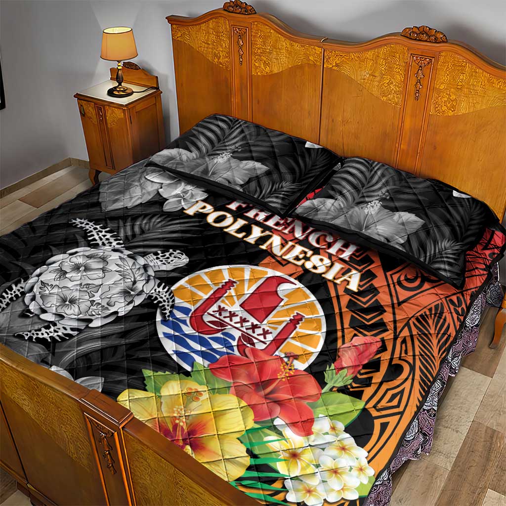 French Polynesia Bastille Day Quilt Bed Set Tropical Turtle Hibiscus Polynesian Pattern LT05 - Polynesian Pride