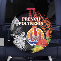 French Polynesia Bastille Day Spare Tire Cover Tropical Turtle Hibiscus Polynesian Pattern LT05 - Polynesian Pride