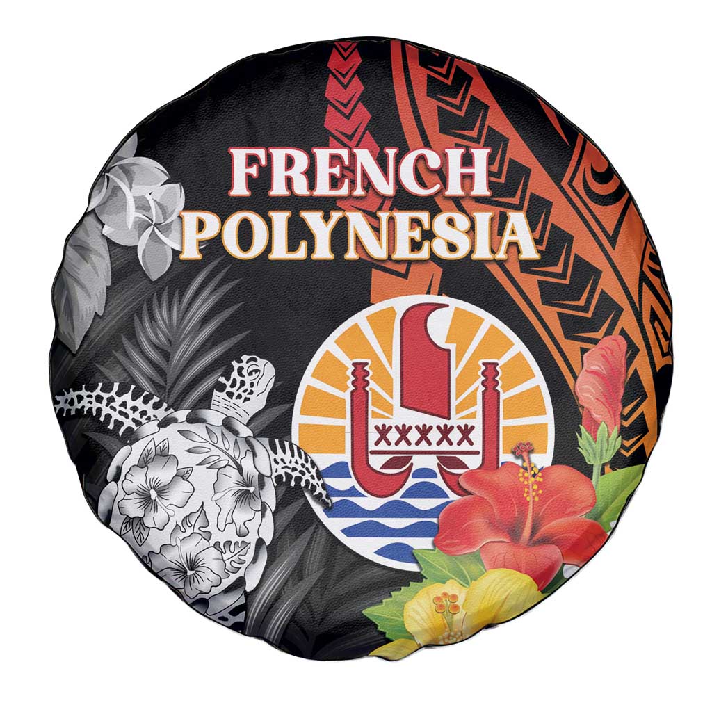 French Polynesia Bastille Day Spare Tire Cover Tropical Turtle Hibiscus Polynesian Pattern LT05 - Polynesian Pride