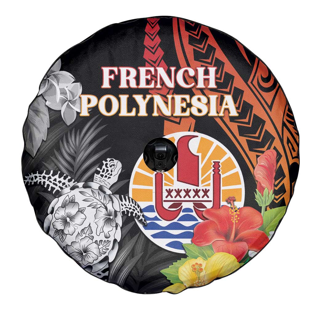 French Polynesia Bastille Day Spare Tire Cover Tropical Turtle Hibiscus Polynesian Pattern LT05 - Polynesian Pride