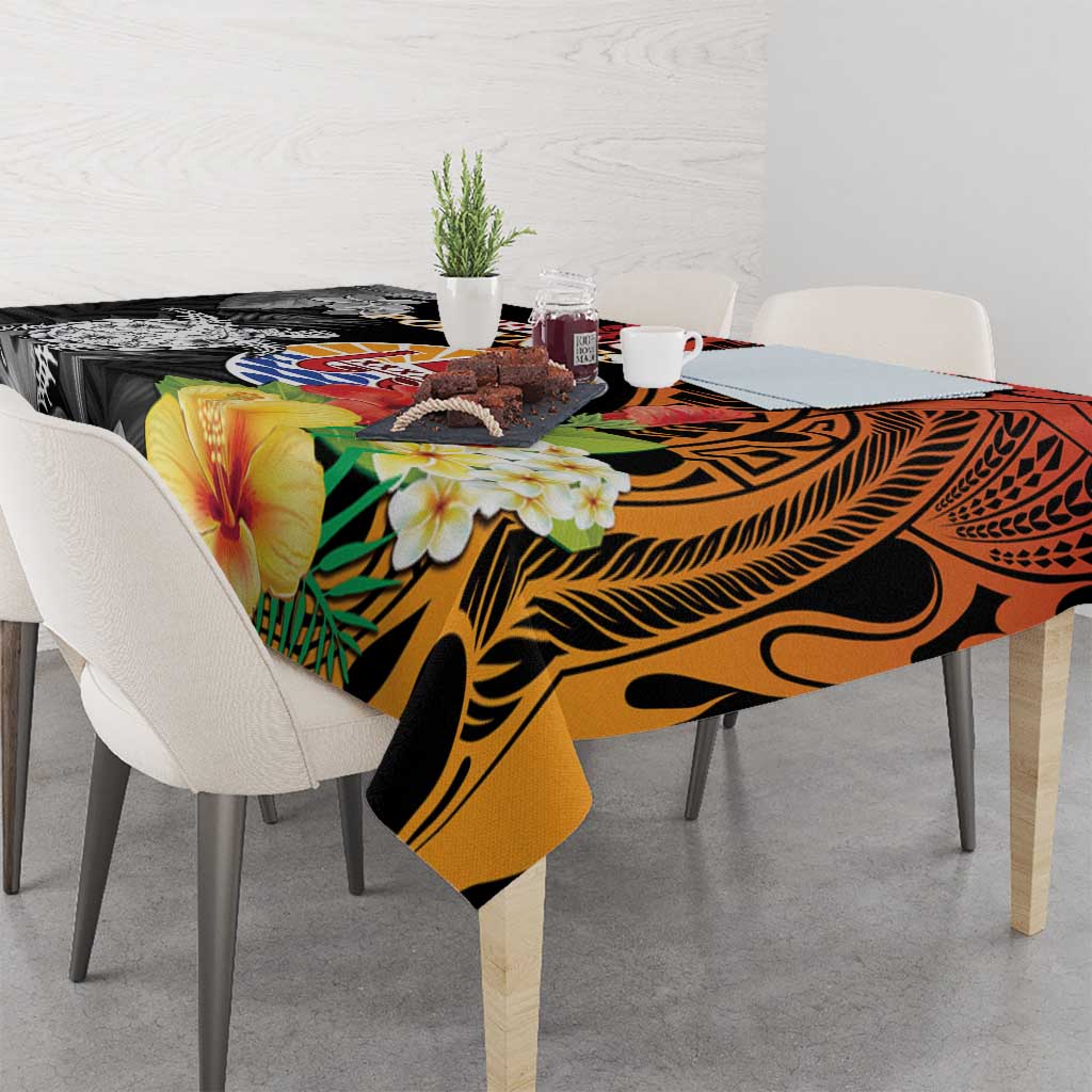 French Polynesia Bastille Day Tablecloth Tropical Turtle Hibiscus Polynesian Pattern LT05 - Polynesian Pride