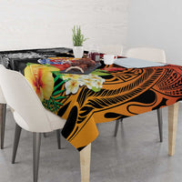 French Polynesia Bastille Day Tablecloth Tropical Turtle Hibiscus Polynesian Pattern LT05 - Polynesian Pride