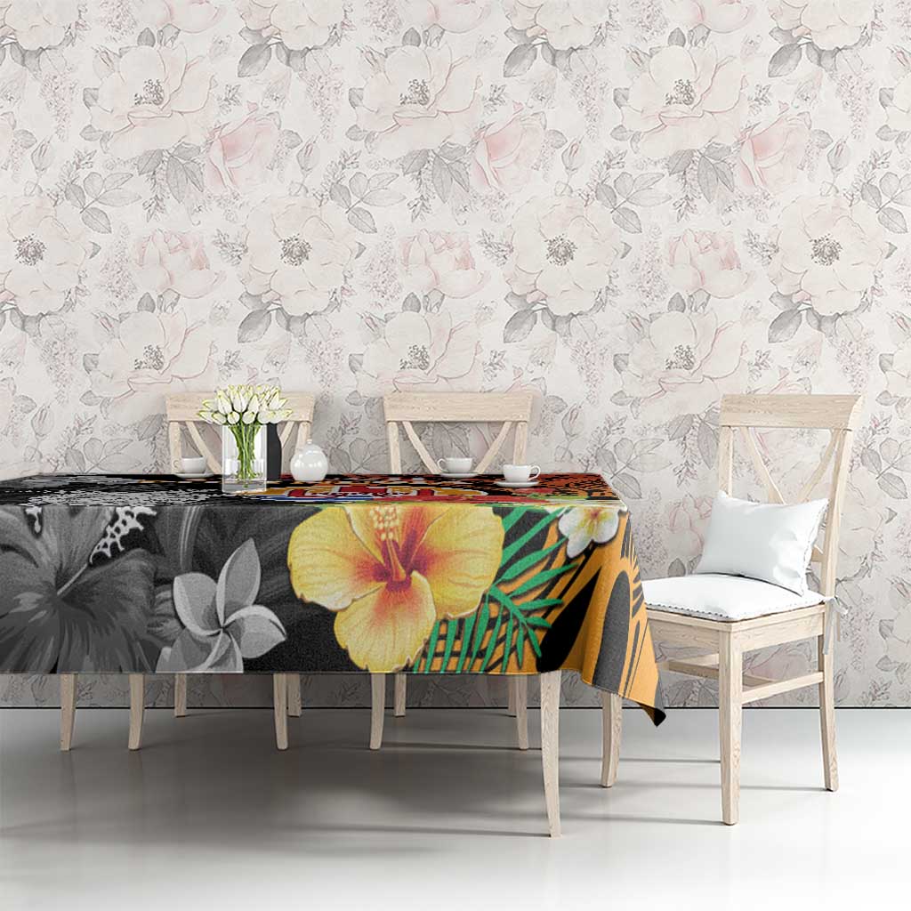 French Polynesia Bastille Day Tablecloth Tropical Turtle Hibiscus Polynesian Pattern LT05 - Polynesian Pride
