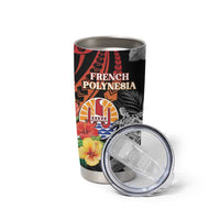 Personalised French Polynesia Bastille Day Tumbler Cup Tropical Turtle Hibiscus Polynesian Pattern LT05 - Polynesian Pride