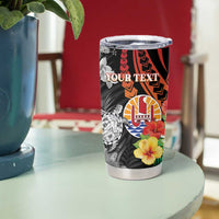 Personalised French Polynesia Bastille Day Tumbler Cup Tropical Turtle Hibiscus Polynesian Pattern LT05 - Polynesian Pride