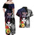 Wallis and Futuna Bastille Day Couples Matching Off Shoulder Maxi Dress and Hawaiian Shirt Tropical Turtle Hibiscus Polynesian Pattern