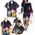 Wallis and Futuna Bastille Day Family Matching Off The Shoulder Long Sleeve Dress and Hawaiian Shirt Tropical Turtle Hibiscus Polynesian Pattern