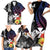 Wallis and Futuna Bastille Day Family Matching Short Sleeve Bodycon Dress and Hawaiian Shirt Tropical Turtle Hibiscus Polynesian Pattern