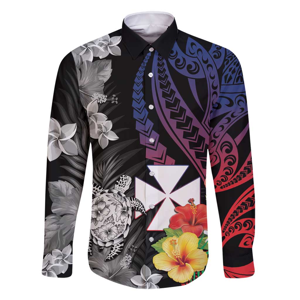 Wallis and Futuna Bastille Day Family Matching Tank Maxi Dress and Hawaiian Shirt Tropical Turtle Hibiscus Polynesian Pattern