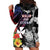 Wallis and Futuna Bastille Day Hoodie Dress Tropical Turtle Hibiscus Polynesian Pattern