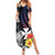 Wallis and Futuna Bastille Day Summer Maxi Dress Tropical Turtle Hibiscus Polynesian Pattern