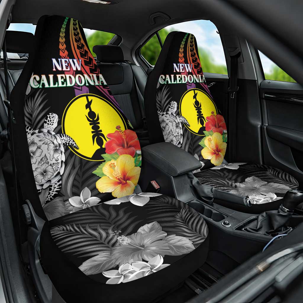 New Caledonia Bastille Day Car Seat Cover Tropical Turtle Hibiscus Polynesian Pattern