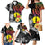 New Caledonia Bastille Day Family Matching Mermaid Dress and Hawaiian Shirt Tropical Turtle Hibiscus Polynesian Pattern