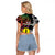 New Caledonia Bastille Day Raglan Cropped T Shirt Tropical Turtle Hibiscus Polynesian Pattern