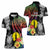 New Caledonia Bastille Day Women Polo Shirt Tropical Turtle Hibiscus Polynesian Pattern
