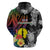 New Caledonia Bastille Day Zip Hoodie Tropical Turtle Hibiscus Polynesian Pattern