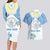 Personalised Palau Constitution Day Couples Matching Long Sleeve Bodycon Dress and Hawaiian Shirt Polynesian Turtle