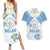 Personalised Palau Constitution Day Couples Matching Summer Maxi Dress and Hawaiian Shirt Polynesian Turtle