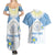 Personalised Palau Constitution Day Couples Matching Summer Maxi Dress and Hawaiian Shirt Polynesian Turtle