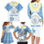 Personalised Palau Constitution Day Family Matching Long Sleeve Bodycon Dress and Hawaiian Shirt Polynesian Turtle