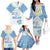 Personalised Palau Constitution Day Family Matching Off The Shoulder Long Sleeve Dress and Hawaiian Shirt Polynesian Turtle