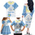 Personalised Palau Constitution Day Family Matching Off The Shoulder Long Sleeve Dress and Hawaiian Shirt Polynesian Turtle
