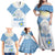 Personalised Palau Constitution Day Family Matching Off Shoulder Maxi Dress and Hawaiian Shirt Polynesian Turtle