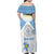 Personalised Palau Constitution Day Family Matching Off Shoulder Maxi Dress and Hawaiian Shirt Polynesian Turtle