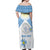 Personalised Palau Constitution Day Off Shoulder Maxi Dress Polynesian Turtle