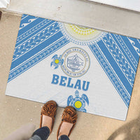 Palau Constitution Day Rubber Doormat Polynesian Turtle
