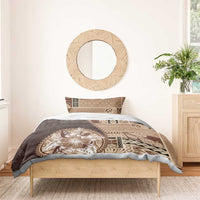 Samoa Siapo Elegant Bedding Set Hibiscus Chocolate Brown Motifs - Polynesian Pride