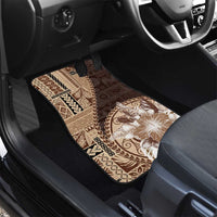 Samoa Siapo Elegant Car Mats Hibiscus Chocolate Brown Motifs LT05 - Polynesian Pride
