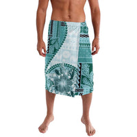 Samoa Siapo Elegant Lavalava Hibiscus Teal Motifs - Polynesian Pride