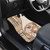 Samoa Siapo Elegant Car Mats Hibiscus Beige Motifs LT05 - Polynesian Pride